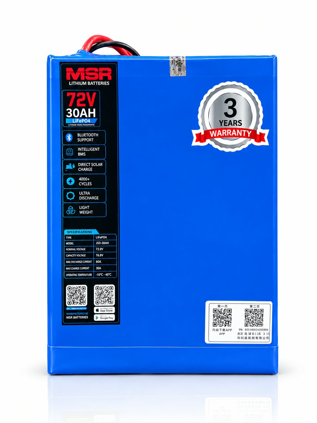 72v 30Ah LiFePO4 Battery